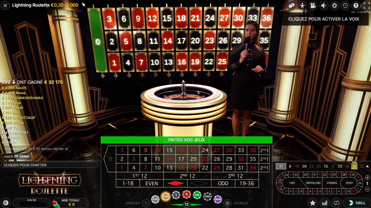 Jouez et Gagnez Gros avec Roulette Live En Ligne